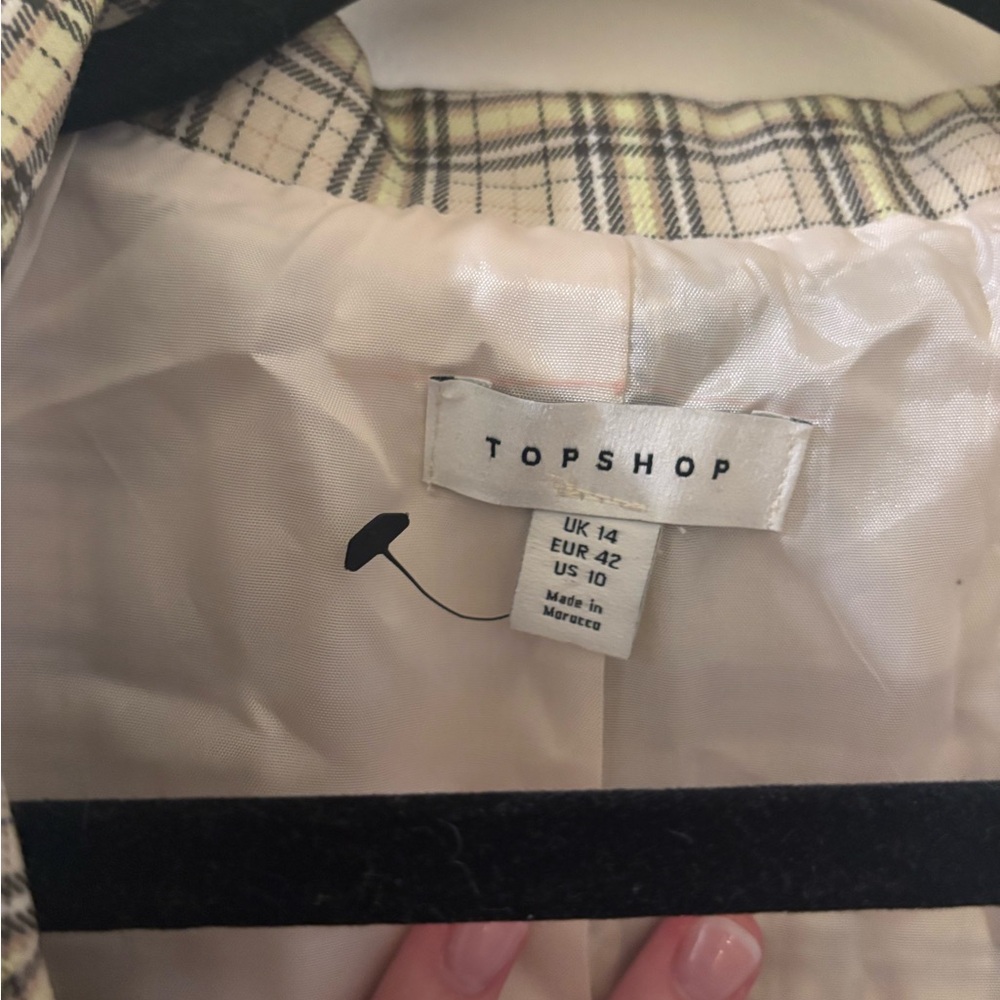 NWOT Topshop Plaid Blazer - Picture 6 of 8